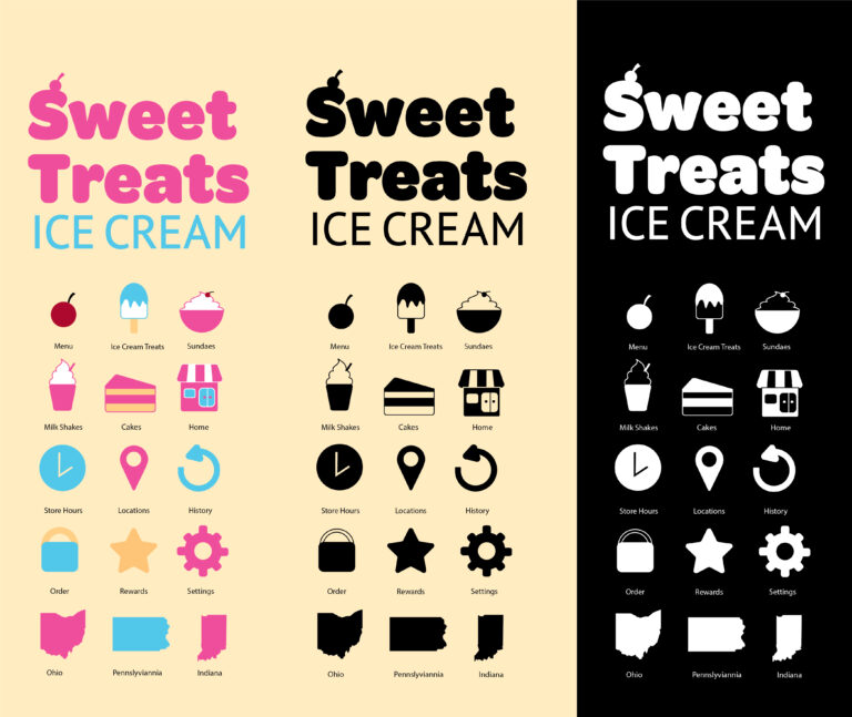 Logo & Icons Set Sweet Treats