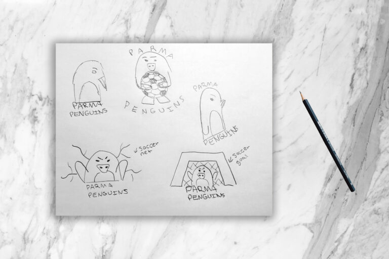 Parma Penguins Sketches Mock-Up