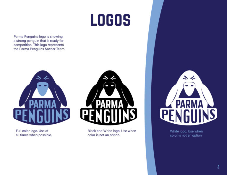 Parma Penguins Identity Guidelines Logos