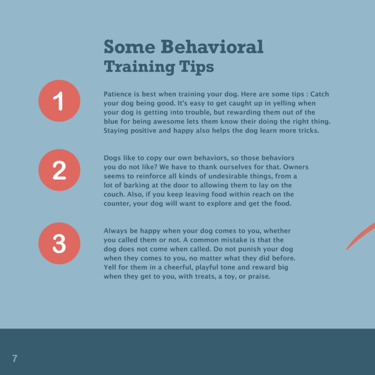 Final_Dog_Brochure Some Behavioral Training Tips